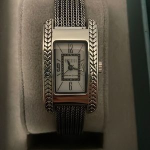 BNIBWT ECCLISSI rectangular watch. Sterling silver case and back. 7” long